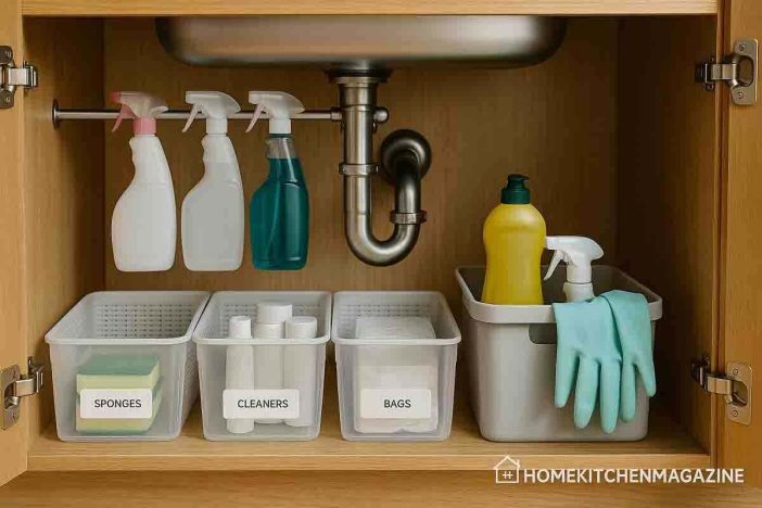 How to Organize Under the Kitchen Sink