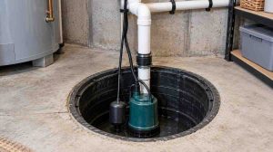 Homeowner sump pump system ready for a full-cycle water test