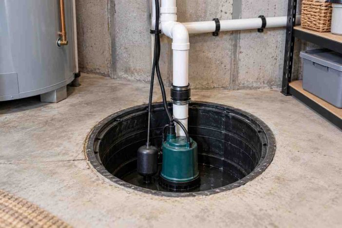 Homeowner sump pump system ready for a full-cycle water test